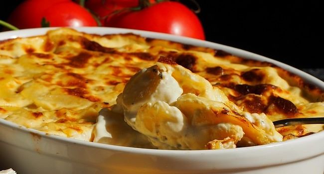 gratin dauphinois à la crème de cèpes à l'huile d'olive